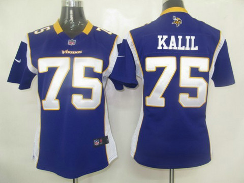 purple women Game Nike Jerseys Minnesota Vikings 75 Kalil